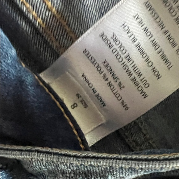 Like🆕SLINK Curvy Women's Distressed Blue Ankle Jeans Size 29/ 8 - Picture 7 of 8